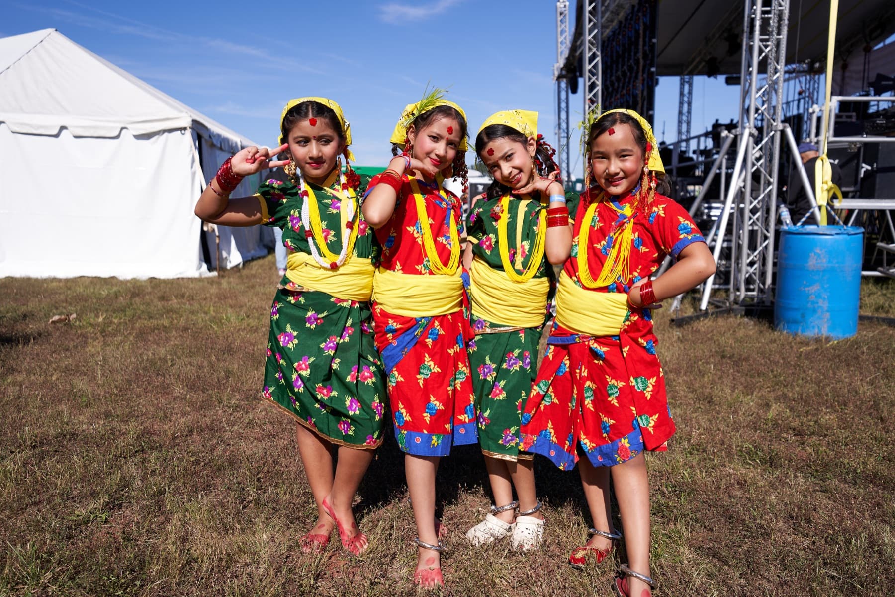 Youth performers on stage