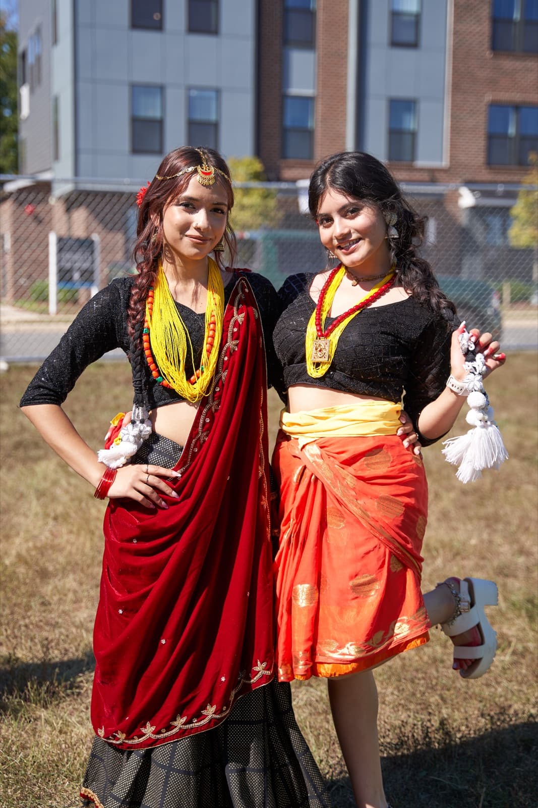 Performers in traditional dress