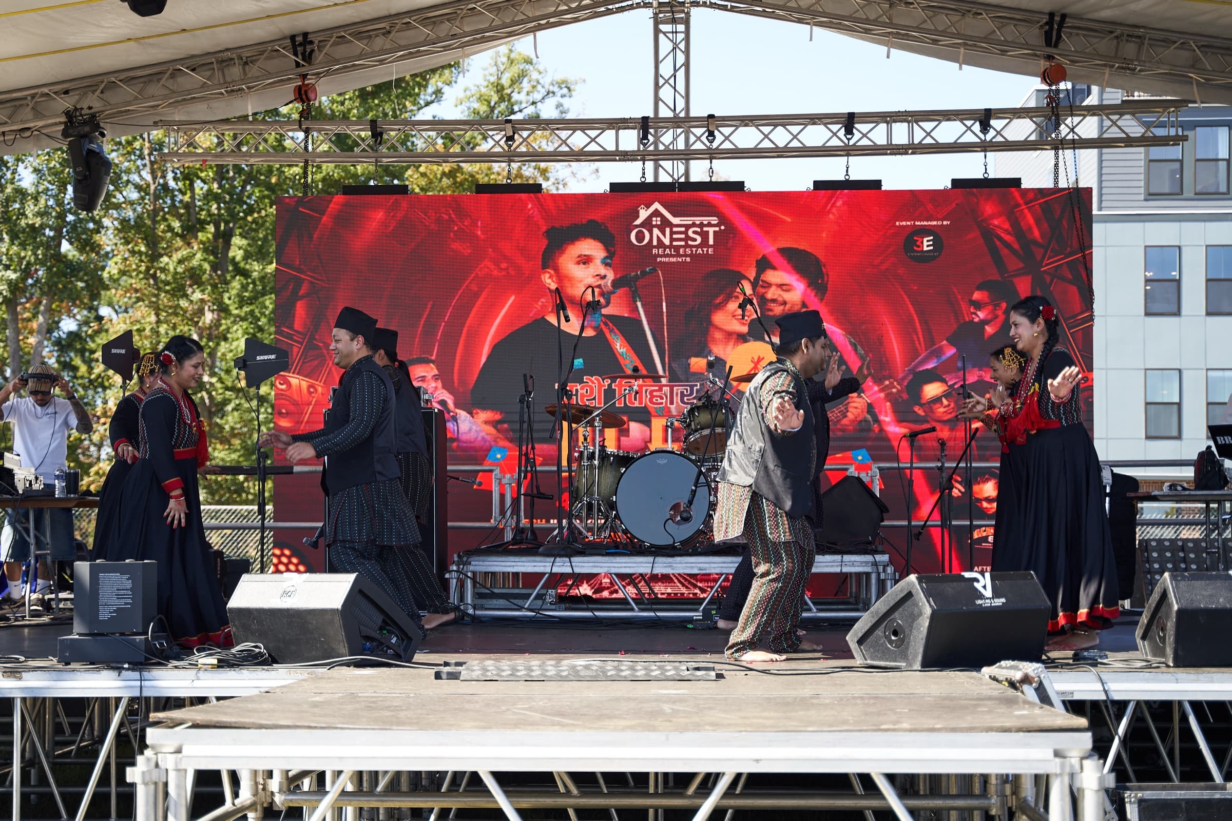 Live band performing on the DT Fest main stage